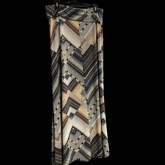 NEIMAN MARCUS Women’s Geometric Maxi Skirt Size Medium Multicolored - Picture 4 of 9